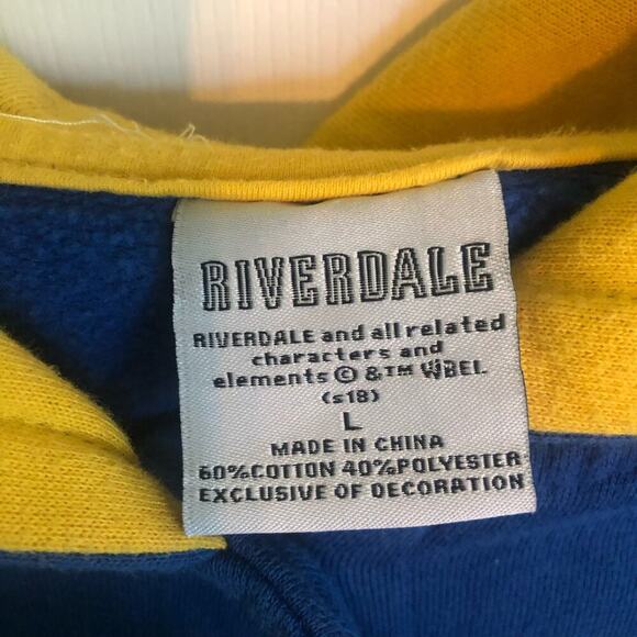 Riverdale High Archie Cheer Girls Varsity Jacket Blue & Yellow Women's Large - Picture 7 of 12
